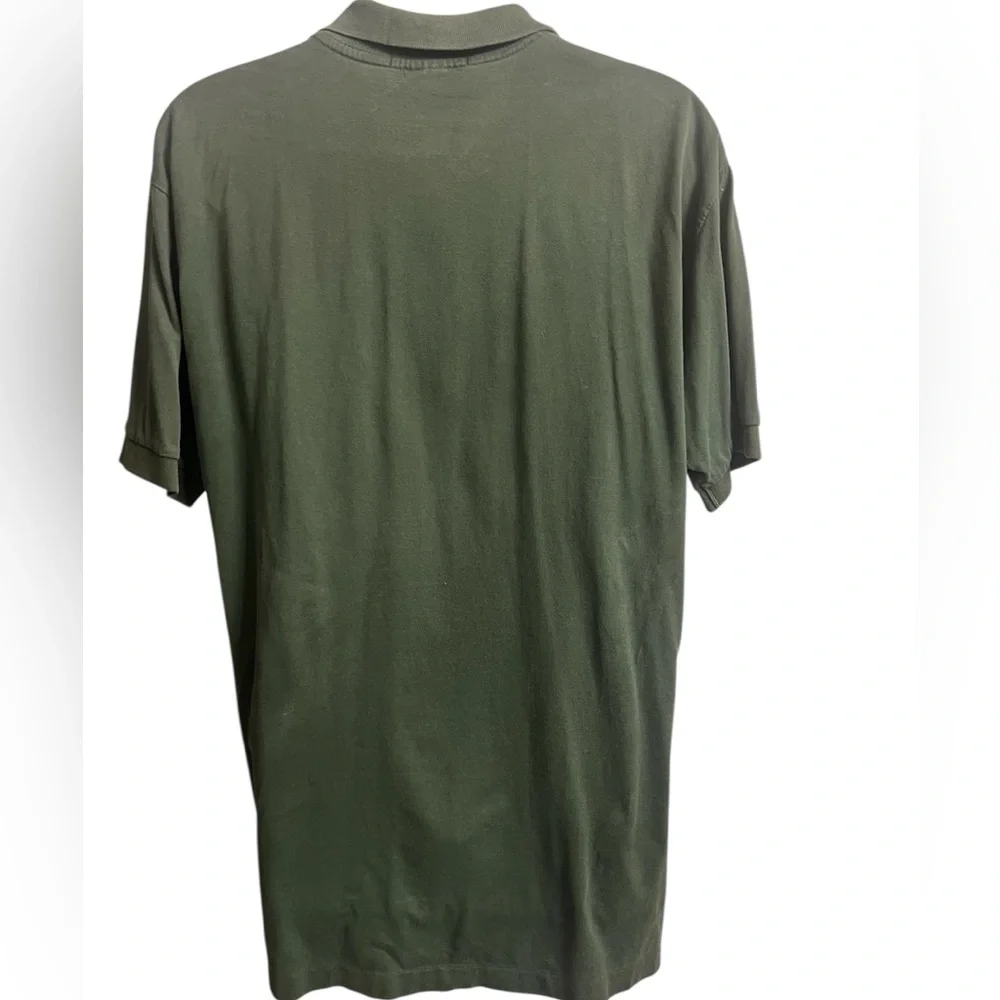 Polo Ralph Lauren Men’s Medium Green Short Sleeve Cotton Polo Shirt Orange Pony